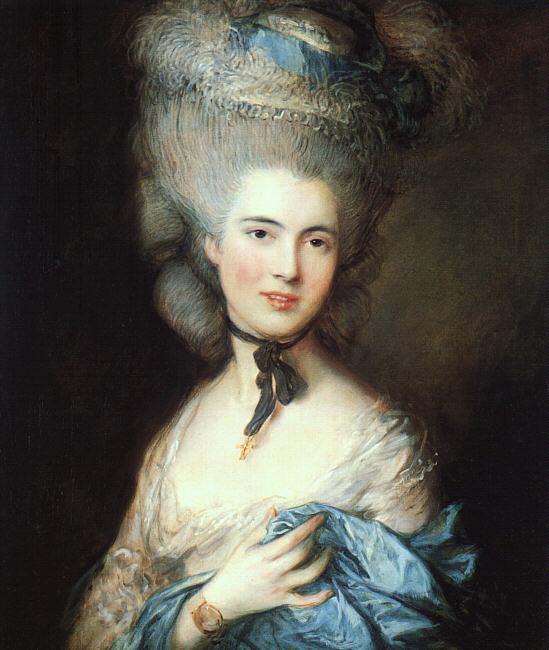 Thomas Gainsborough Portrait of a Lady in Blue 5 oil painting picture